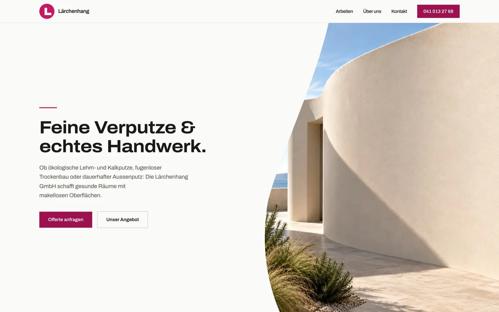 Mögliche Website einer Gipserei